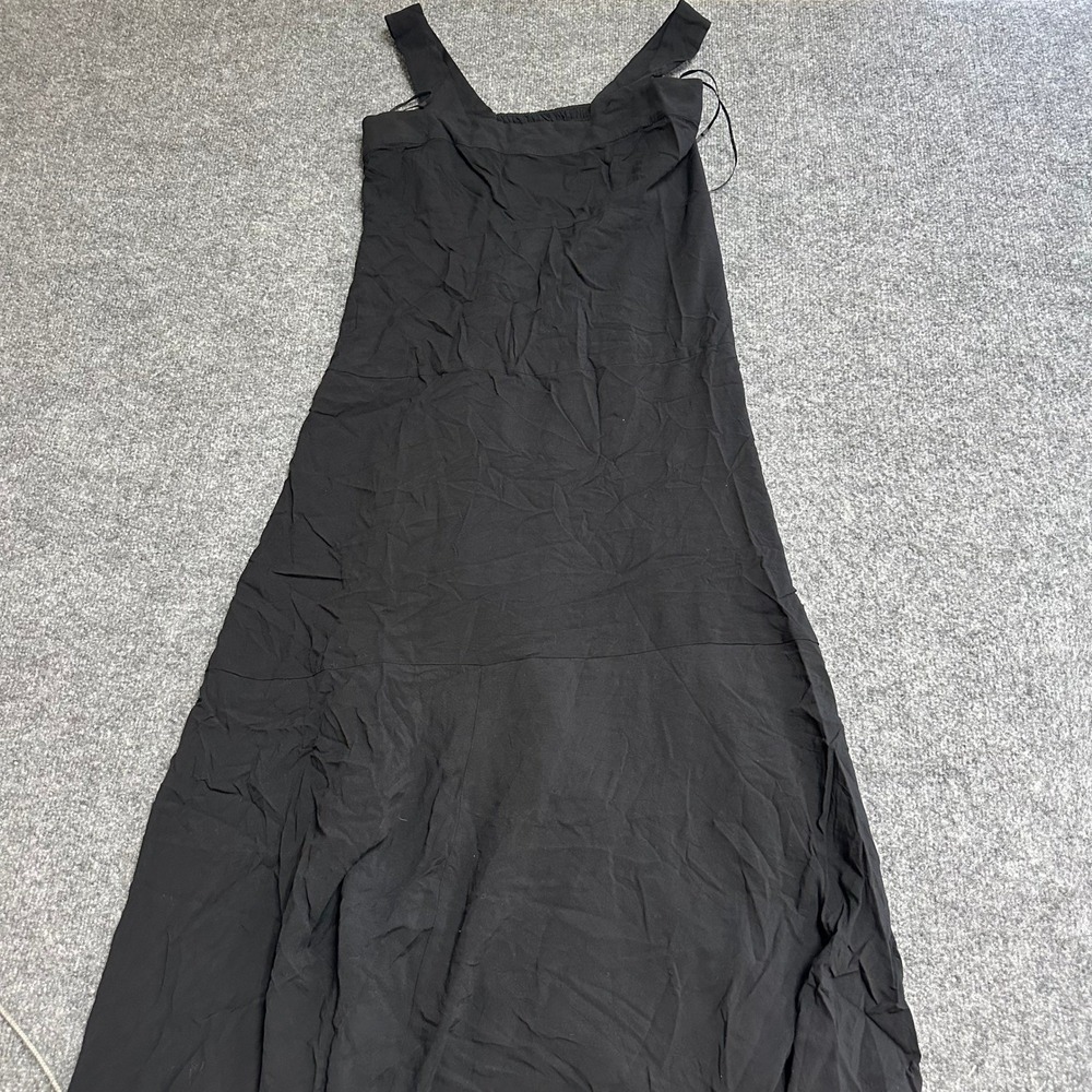 Vince Camuto Dress Womens Size M Black Rayon Sleeveless Smocked Back Maxi Flowy